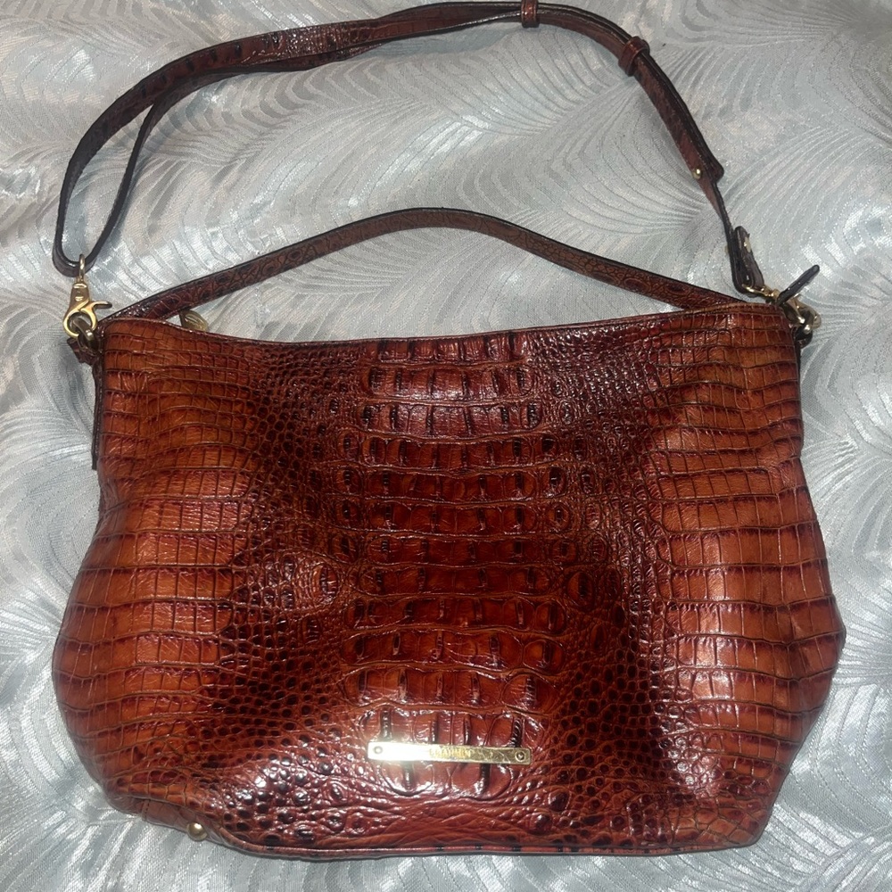 Brahmin Small Harrison Hobo/Shoulder Bag in Pecan Melbourne
